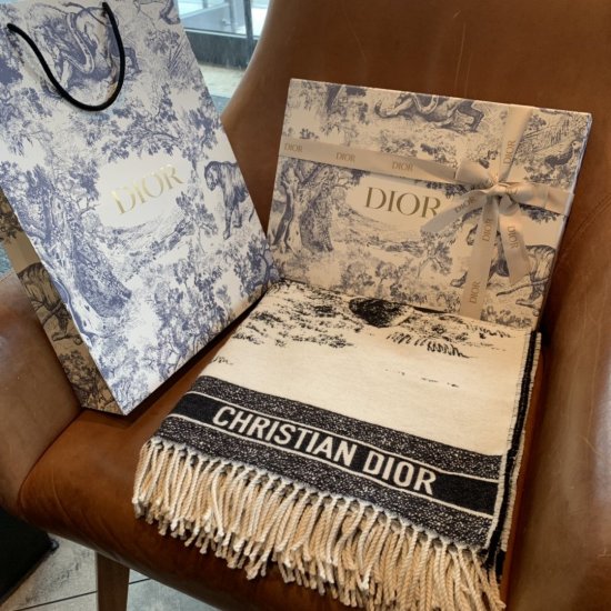 Dior 披肩 围巾 毛毯 140*140cm 57%羊绒43%羊毛 时尚 保暖 重要是好看好看 - Click Image to Close