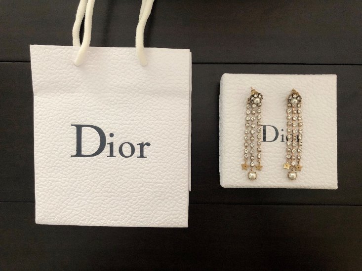 Dior 绝对爆款 钻石花朵 流苏耳坠 zp一样黄铜材质 设计精美 经典元素点缀 做工精良 最关键的超级洋气百搭 搭配各种露肩服饰 洋装晚礼服绝对美爆 这款也是很重工 网红主播达人钟爱单品 - Click Image to Close