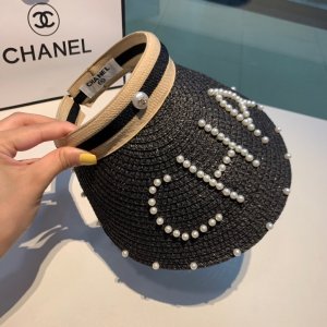 chanel香奈儿空顶草帽，网红款头箍，纯手工制作！