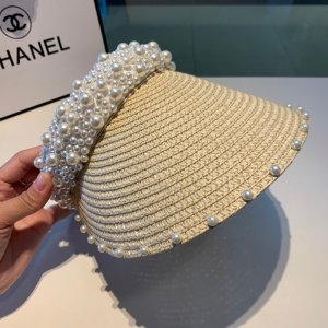 chanel香奈儿空顶草帽，网红款头箍，纯手工制作！