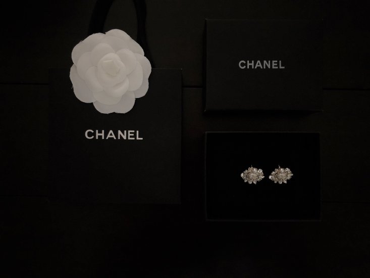 Chanel 半球马眼钻耳钉 做工精致 看图就知道做工很复杂 边缘是马眼钻+方钻+珍珠设计 个性时尚 超显气质 走到哪里都是焦点 奢华又精致 - Click Image to Close