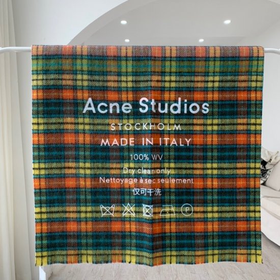 Acne Studio格子印字款 70*220cm 100%羊毛 大尺寸带来温暖体验 性价比超高 - Click Image to Close