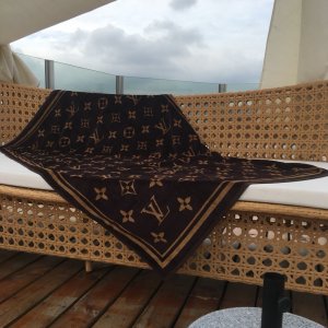 Louis Vuitton 字母沙滩浴巾 原单品质 150*95cm 100%棉 可御寒 可防晒 当拍照背景同样很美