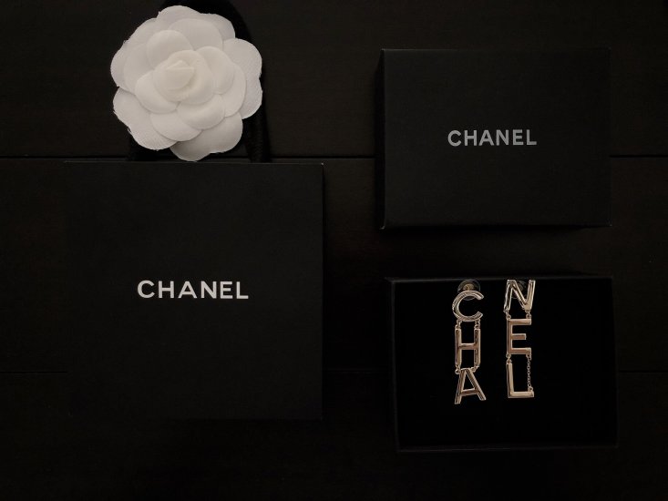 Chanel 链条字母耳环 Zp材质 精工制作 无与伦比的时尚感和大牌感 不用担心设计夸张 日常佩戴都完全ok 925银针 - Click Image to Close