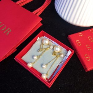 新品Dior Tribales 耳钉构思Jadior 优雅于一身的仙女气质范，出行街拍、度假、百搭、适合日常任意场合佩戴 银针