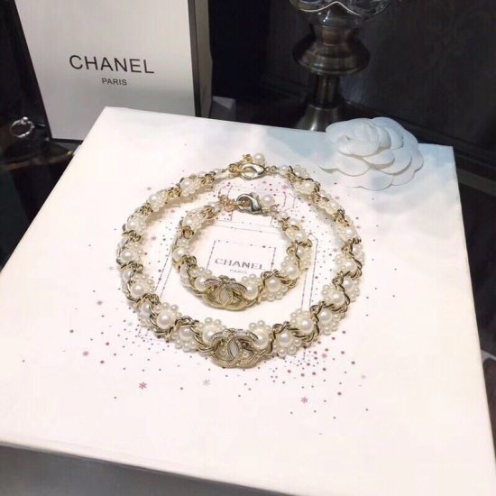 代购级别18年早春最 Chanel Chanel珍珠项链手链非常漂亮 专柜一致黄铜材质 - Click Image to Close