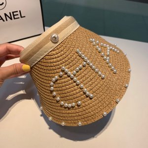 chanel香奈儿空顶草帽，网红款头箍，纯手工制作！