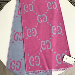 Gucci 双面大G羊毛长巾 36*190cm 100%羊毛 玛卡龙配色 两面可用