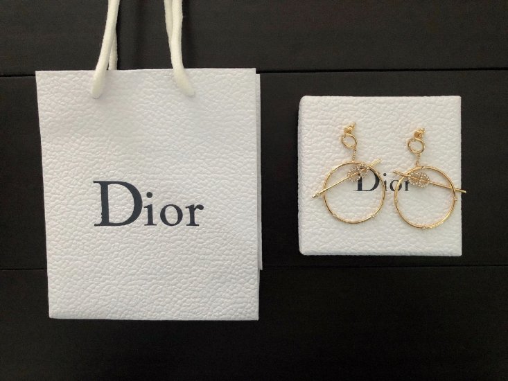 Dior 超级简约的圆形耳环 经典字母元素搭配 几何线条组合 非常的简约个性 百搭单品 这款真的超级推荐 佩戴效果美赞 一年四季必备 - Click Image to Close