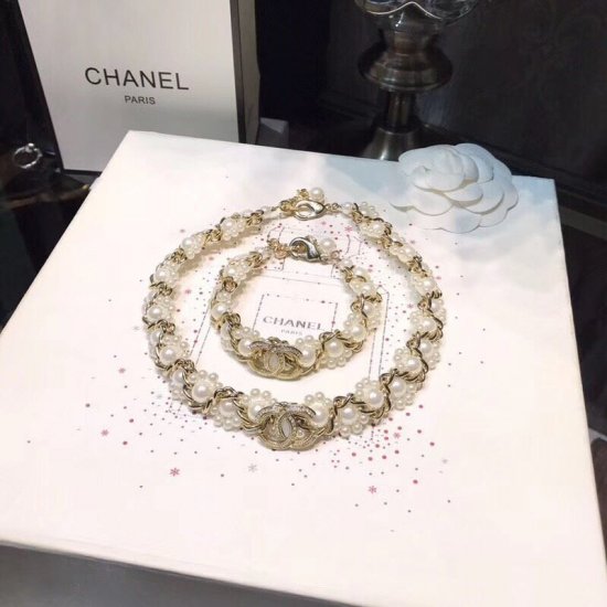 【代购级别】18年早春最 Chanel Chanel珍珠项链手链非常漂亮 专柜一致黄铜材质 手链 项链 - Click Image to Close