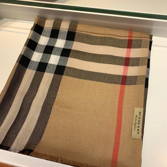 Burberry 薄羊绒长巾 70*220cm 100%羊绒 围巾披肩两用 百搭时尚 - Click Image to Close