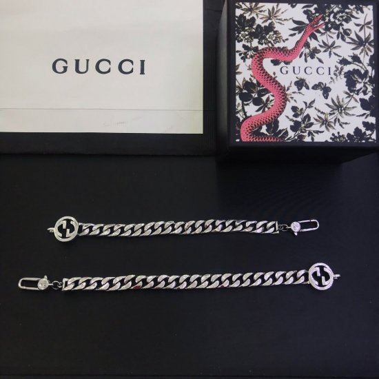 古驰Gucci Gucci链条手链 16 18 20 22cm 约28g 925纯银材质 - Click Image to Close