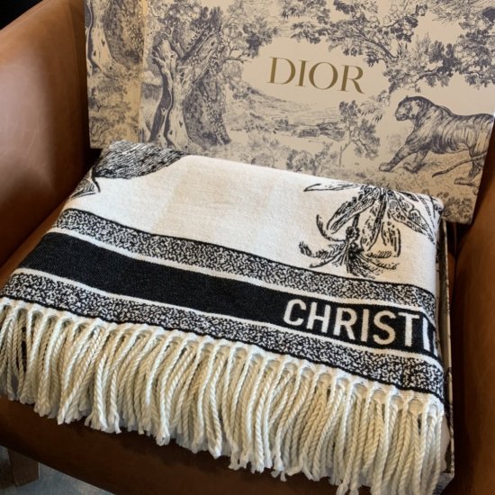 Dior 披肩 围巾 毛毯 140*140cm 57%羊绒43%羊毛 时尚 保暖 重要是好看好看 - Click Image to Close