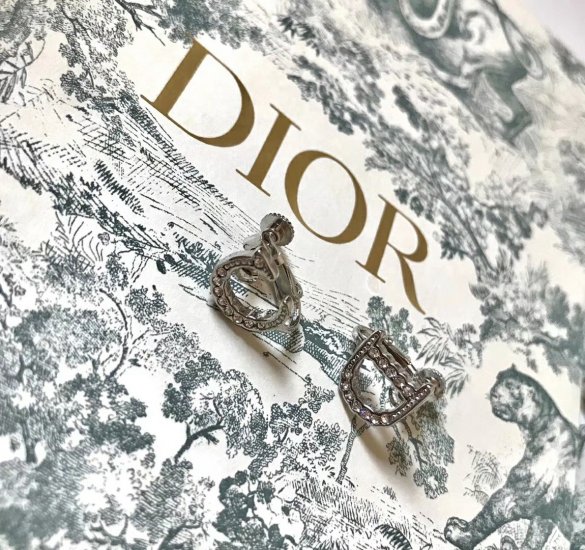 Dior 迪奥 经典CD 满钻 字母 耳夹 高级 耳拍 耳环 没耳洞的福利呀 可以自由调节松紧 重点是一点也不痛哦 精工打造bling bling 大方 百搭 - Click Image to Close