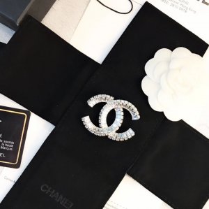 Chanel 2019早春 Chanel水钻镶嵌胸针 经典款双C超美超美 原版材质搭配施华洛世奇水晶 bling bling 闪闪惹人爱