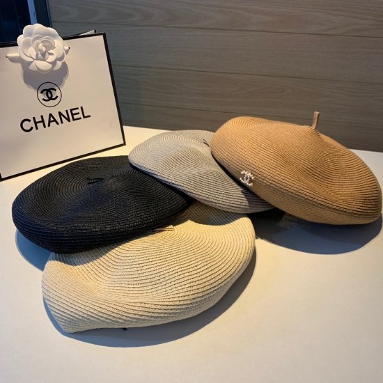 2019CHANELChanel蓓蕾帽，秋夏款纸草制作面料，轻盈透气，百搭时尚、火爆多色 - Click Image to Close