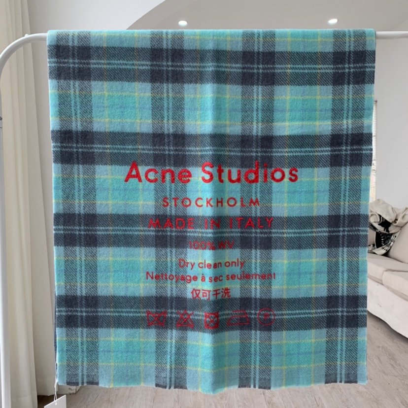 Acne Studio格子印字款 70*220cm 100%羊毛 大尺寸带来温暖体验 性价比超高