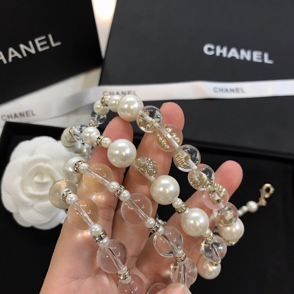 Chanel 秋冬透明珍珠毛衣链手链系列超火爆做工精致 项链220 手链