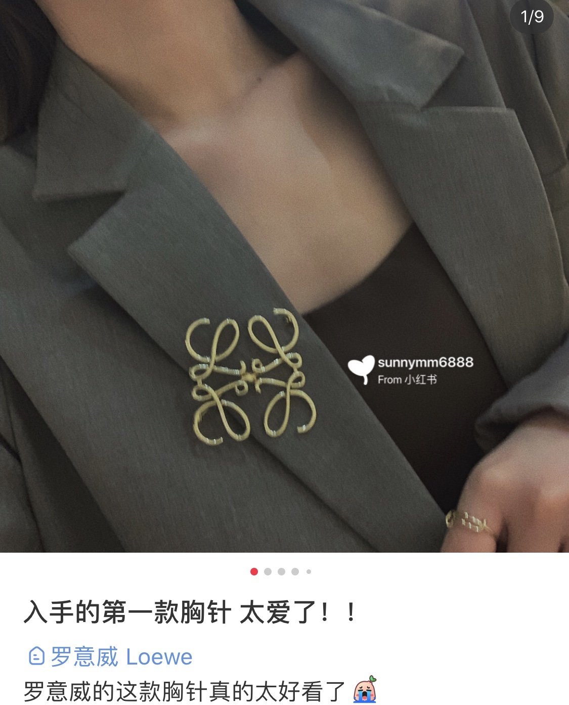 罗意威 胸针130 经典不能再经典的loewe胸针 [玫瑰][玫瑰]把品牌logo做成了一枚精致的镂空胸针-太太太经典和标志性了！loewe 这枚胸针反正我一定是要收的[机智][机智][机智]白色和金色